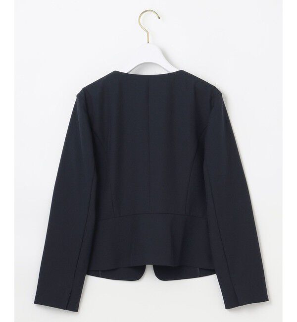 ANY SIS「【UVカット・接触冷感・吸水速乾】スマートビューティストレッチ ペプラムショート ジャケット」|ノーカラージャケット|