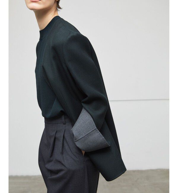 BEIGE,「GRANET / ノーカラーリバージャケット」|ノーカラージャケット|