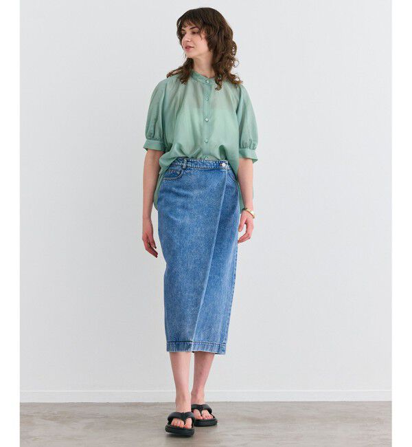 BEIGE,「【洗える】AMARYLLIS / シアーパフオーバーサイズブラウス」|シャツ・ブラウス|