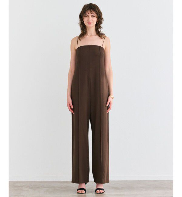 BEIGE,「【洗える】PHILOX / ハイストレッチベアトップオールインワン」|オールインワン|