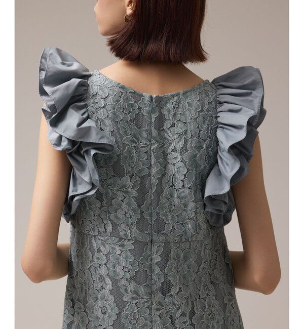 GRACE CONTINENTAL「フリルレースワンピース」|ドレス|