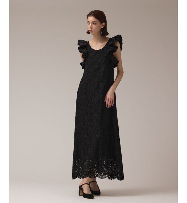 GRACE CONTINENTAL「フリルレースワンピース」|ドレス|