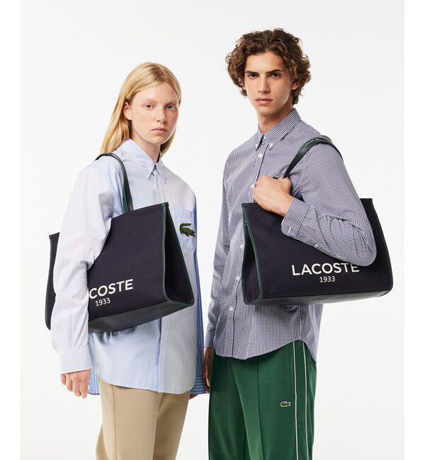 LACOSTE「ヘリテージキャンバス テニススタイルトートバッグ」|トートバッグ|
