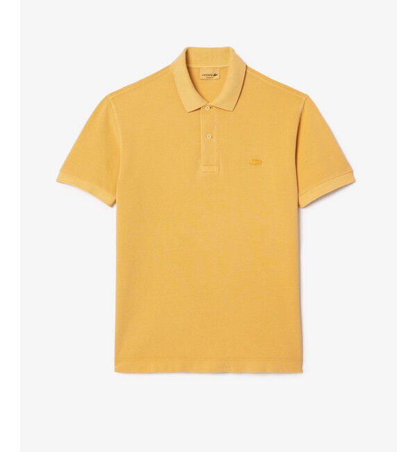 LACOSTE「オーガニックコットン ミネラルダイ鹿の子地 半袖ポロシャツ」|ポロシャツ|