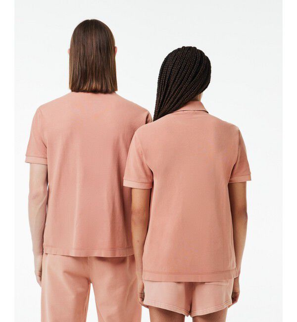 LACOSTE「オーガニックコットン ミネラルダイ鹿の子地 半袖ポロシャツ」|ポロシャツ|