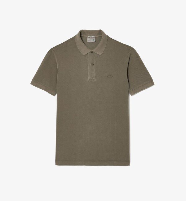 LACOSTE「オーガニックコットン ミネラルダイ鹿の子地 半袖ポロシャツ」|ポロシャツ|