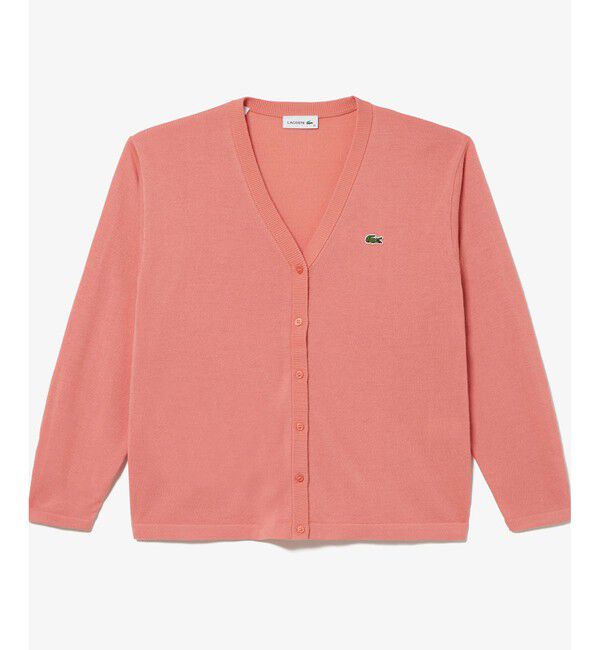 LACOSTE「UVカット 吸水速乾 COOL MAX クールマックス Vネックニットカーディガン」|カーディガン|