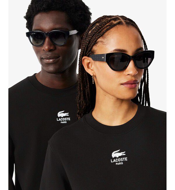 LACOSTE「裏パイル地 ワンポイングラフィックプリントクルーネックスウェット トレーナー」|スウェット・ジャージ|