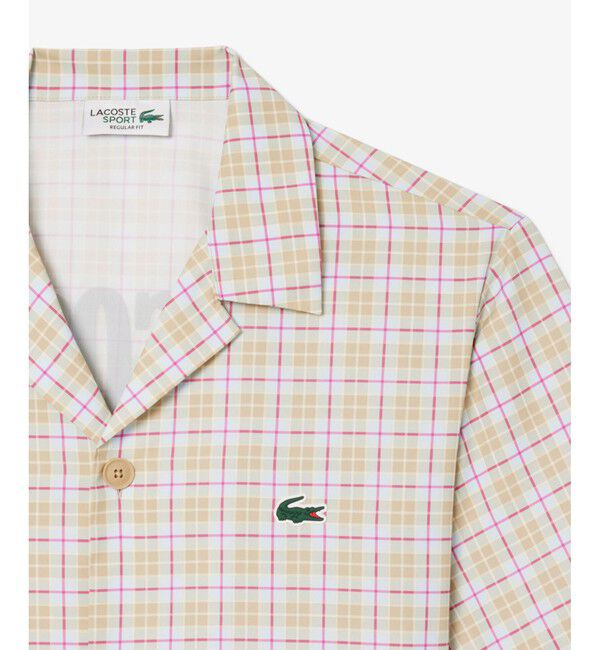 LACOSTE「ラコステゴルフチェックオープンカラーシャツ」|シャツ・ブラウス|