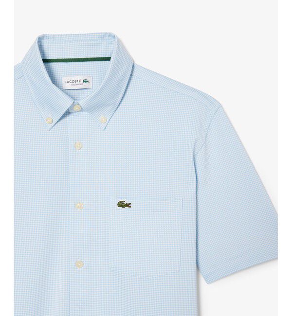 LACOSTE「マイクロチェックジャージシャツ」|シャツ・ブラウス|