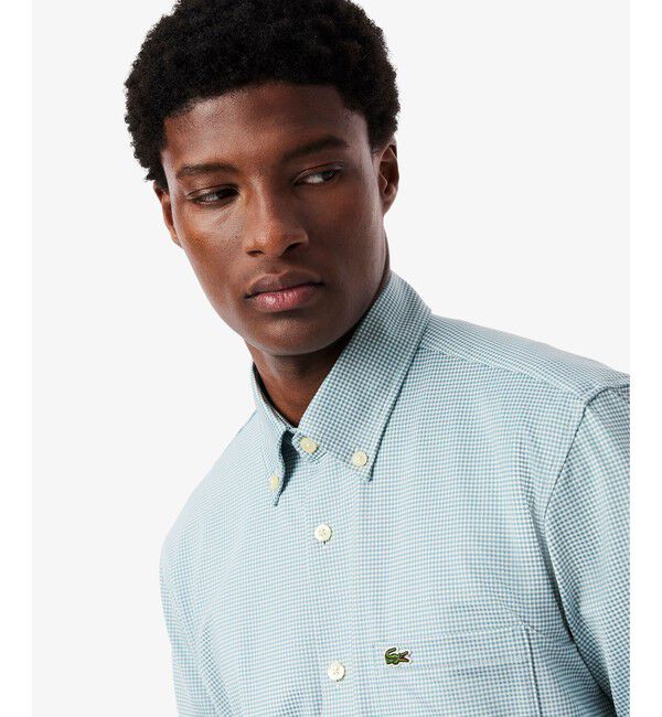LACOSTE「マイクロチェックジャージシャツ」|シャツ・ブラウス|