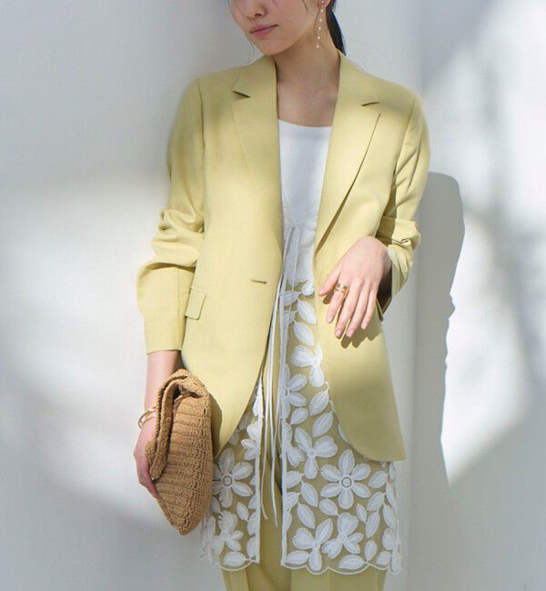 NOLLEY'S「《セットアップ対応》ウォッシャブル麻混ストレッチテーラードジャケット」|テーラードジャケット|