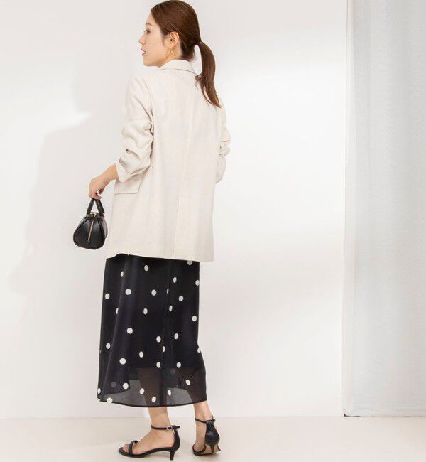 NOLLEY'S「《セットアップ対応》ウォッシャブル麻混ストレッチテーラードジャケット」|テーラードジャケット|