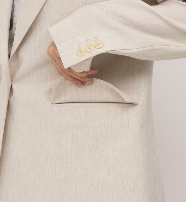 NOLLEY'S「《セットアップ対応》ウォッシャブル麻混ストレッチテーラードジャケット」|テーラードジャケット|