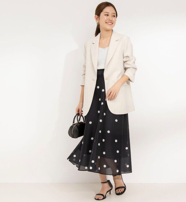 NOLLEY'S「《セットアップ対応》ウォッシャブル麻混ストレッチテーラードジャケット」|テーラードジャケット|