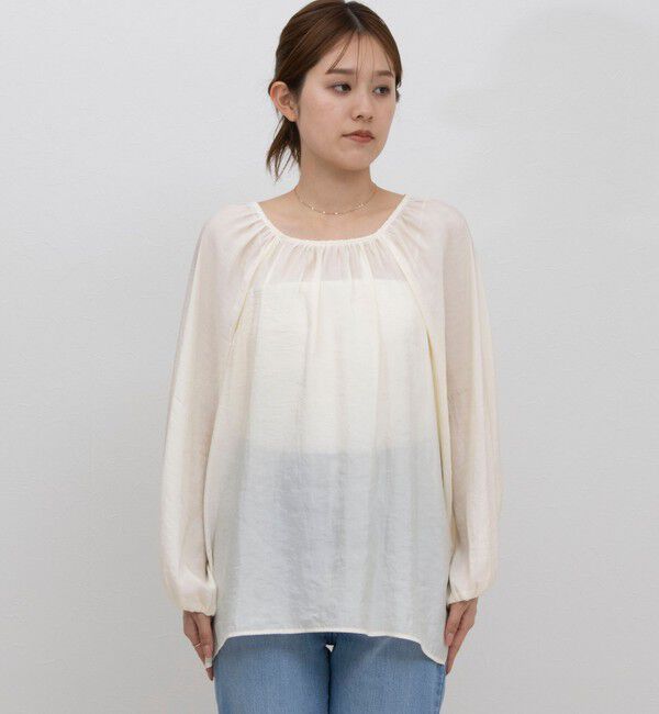 NOLLEY'S sophi「シアー割繊2WAYギャザーブラウス」|シャツ・ブラウス|