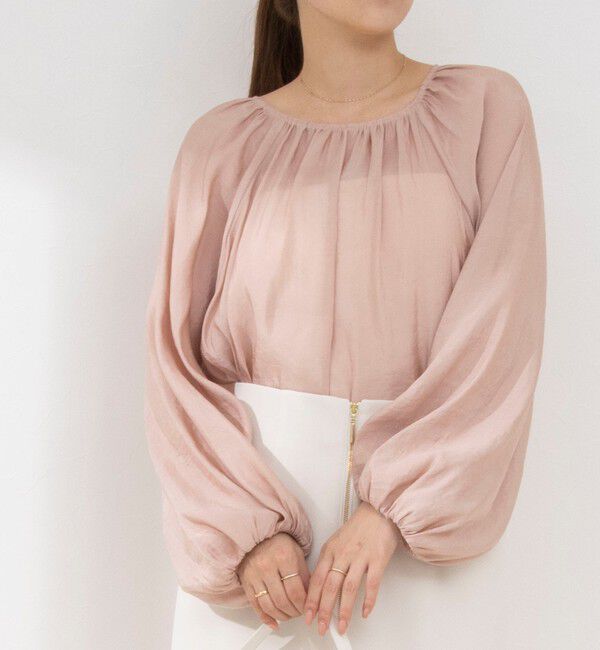 NOLLEY'S sophi「シアー割繊2WAYギャザーブラウス」|シャツ・ブラウス|