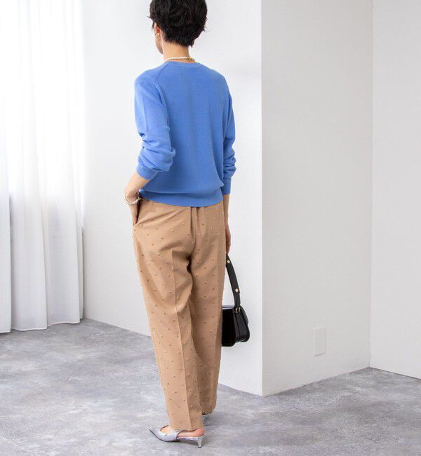 NOLLEY'S「《手洗い可能》ESPOIR 16G片畦クルーネックカーディガン」|カーディガン|