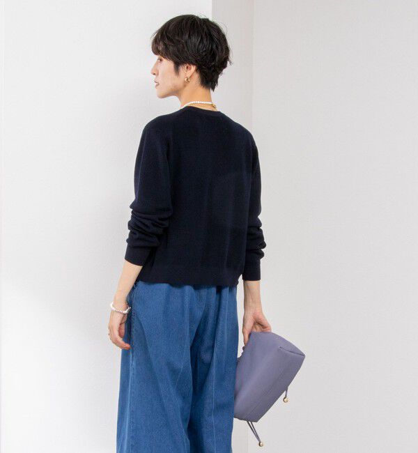 NOLLEY'S「《手洗い可能》ESPOIR 16G片畦クルーネックカーディガン」|カーディガン|