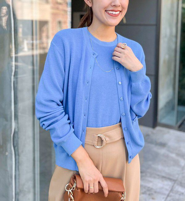 NOLLEY'S「《手洗い可能》ESPOIR 16G片畦5分袖プルオーバーニット」|ニット・セーター|