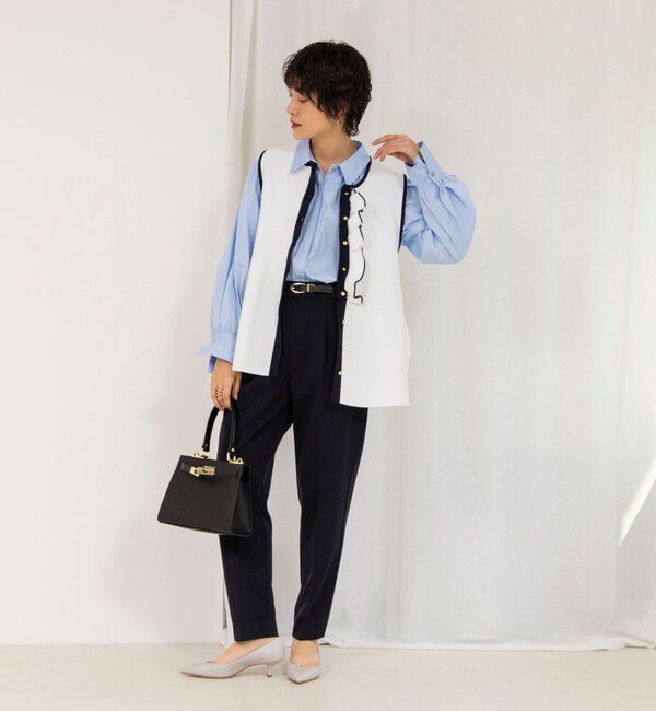 NOLLEY'S「ウォッシャブル裏起毛イージーテーパードパンツ」|チノ|