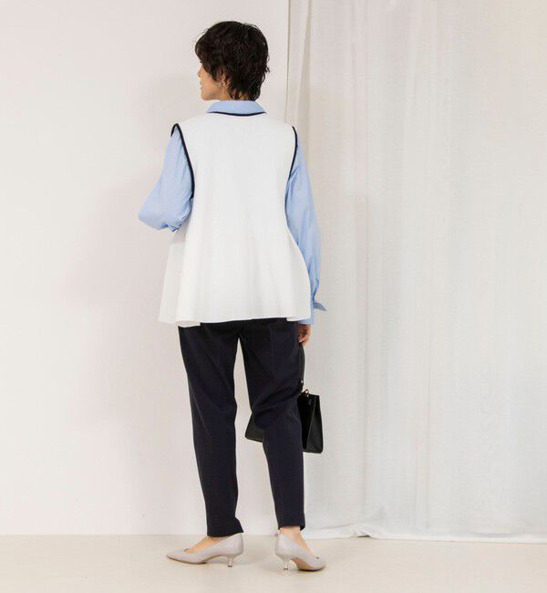 NOLLEY'S「ウォッシャブル裏起毛イージーテーパードパンツ」|チノ|