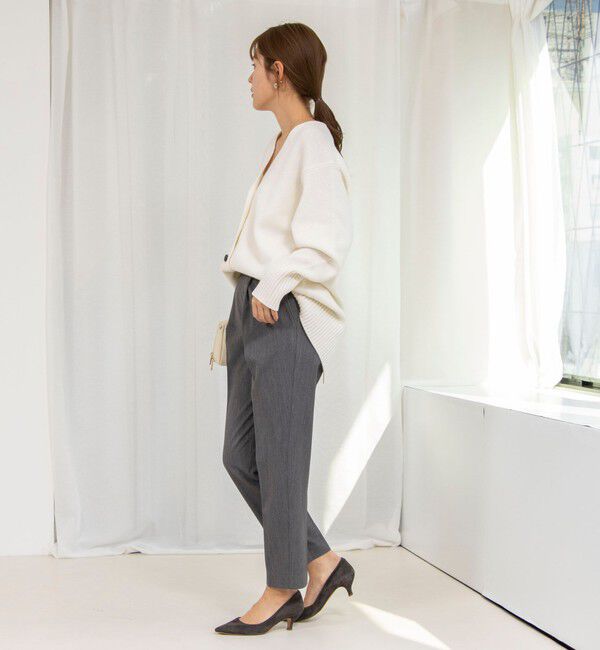 NOLLEY'S「ウォッシャブル裏起毛イージーテーパードパンツ」|チノ|