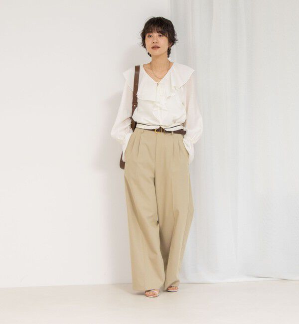 NOLLEY'S sophi「シアーラッフルブラウス」|シャツ・ブラウス|