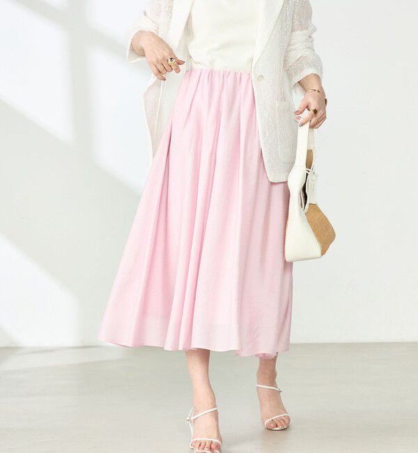 NOLLEY'S sophi「《セットアップ対応》ウォッシャブルシアーローンインゴムギャザースカート」|スカート|