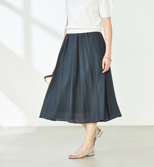 NOLLEY'S sophi「《セットアップ対応》ウォッシャブルシアーローンインゴムギャザースカート」|スカート|