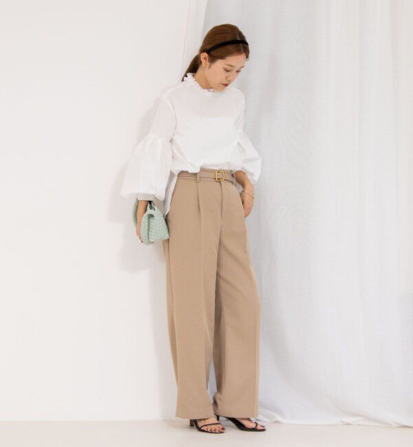 NOLLEY'S「【MARILYN MOON/マリリーンムーン】タックフリルボリュームブラウス」|シャツ・ブラウス|