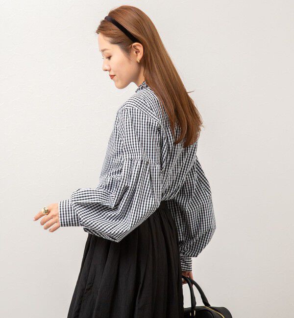 NOLLEY'S「【MARILYN MOON/マリリーンムーン】タックフリルボリュームブラウス」|シャツ・ブラウス|