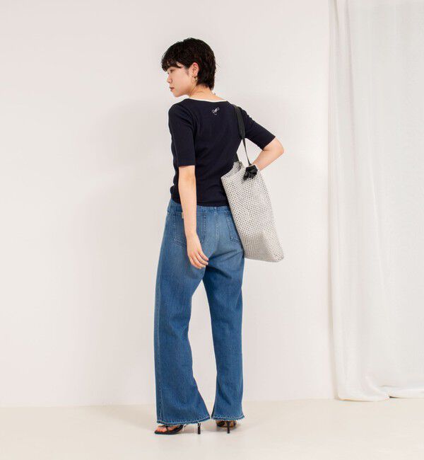 NOLLEY'S「《手洗い可能》五分袖スクエアテレコプルオーバーカットソー」|Tシャツ・カットソー|