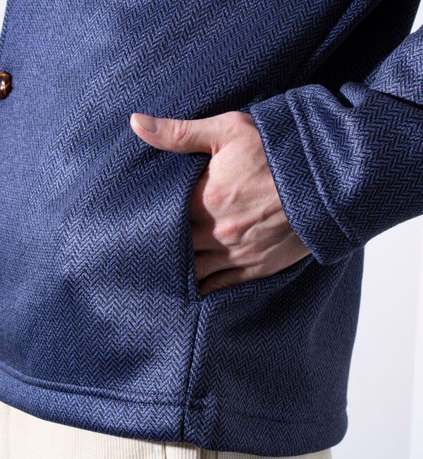 GLOSTER「【GLOSTER/グロスター】カチオンフリースボンディング くるみボタン ショールカーディガン」|カーディガン|