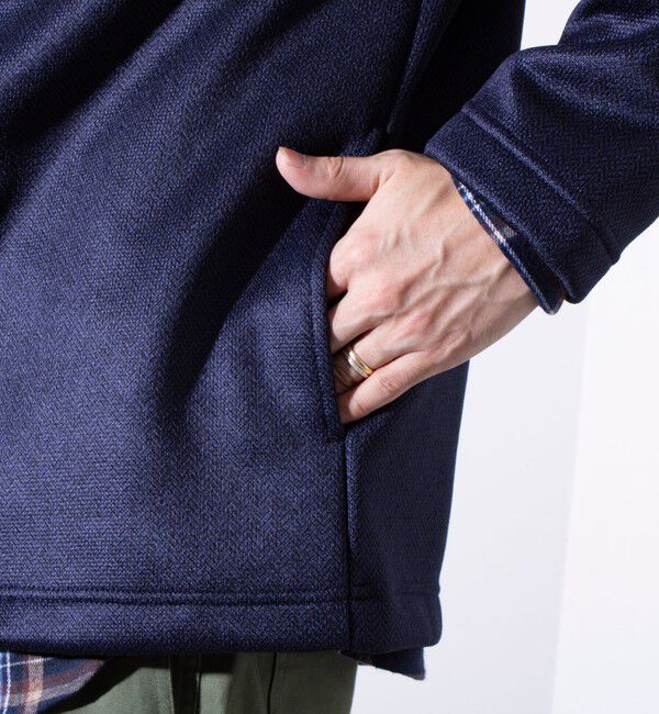 GLOSTER「【GLOSTER/グロスター】カチオンフリースボンディング くるみボタン ショールカーディガン」|カーディガン|