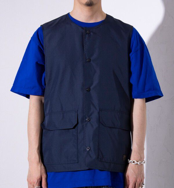 GLOSTER「【TAION/タイオン】ミリタリー Ripstop  クルーネック リバーシブルベスト」|ベスト・ジレ|