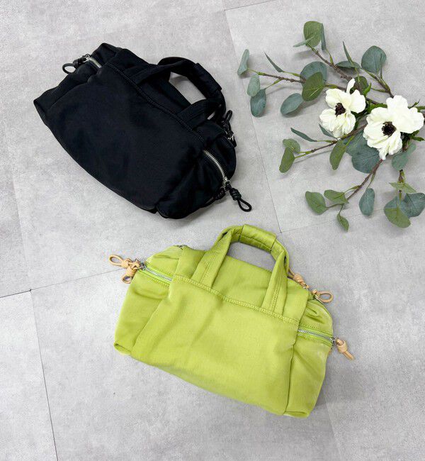 fredy emue「【CASSELINI/キャセリーニ】ナイロンボストンテープショルダーバッグ」|ショルダー・メッセンジャー|ライトグリーン