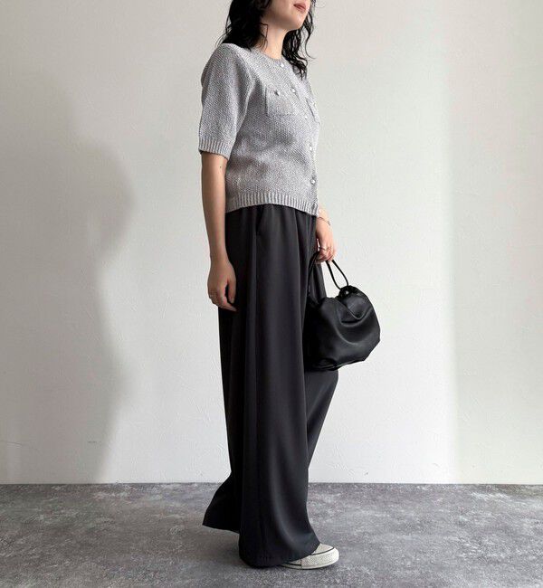 fredy emue「テープヤーン半袖ニットジャケット」|カーディガン|