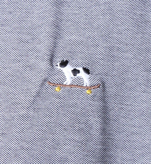 GLOSTER「【GLOSTER/グロスター】フレンチブルドッグ刺繍 DADDYポロシャツ」|ポロシャツ|