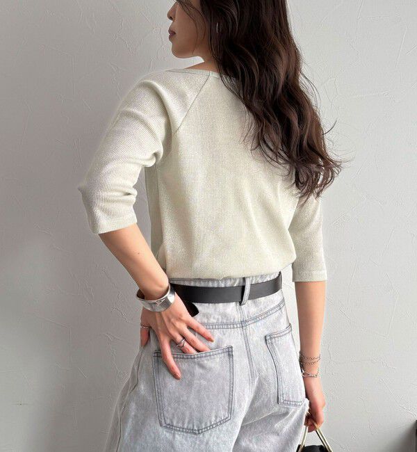 fredy emue「ラメテレコボートネックカットソー」|Tシャツ・カットソー|