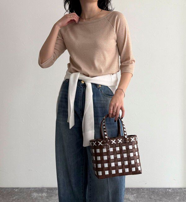 fredy emue「ラメテレコボートネックカットソー」|Tシャツ・カットソー|