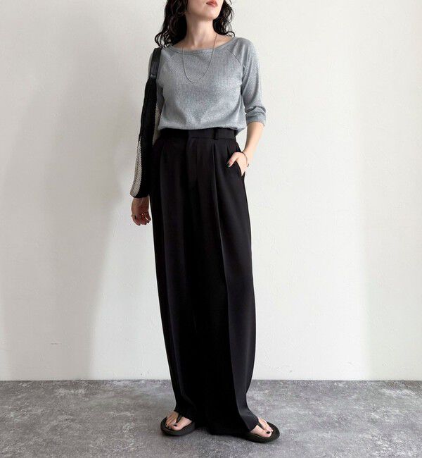 fredy emue「ラメテレコボートネックカットソー」|Tシャツ・カットソー|