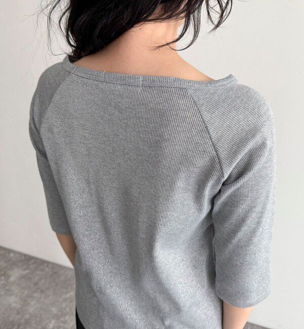 fredy emue「ラメテレコボートネックカットソー」|Tシャツ・カットソー|