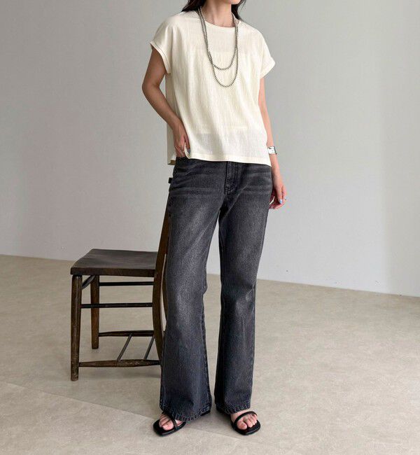 fredy emue「《セットアップ対応》タンブラー鹿の子フレンチTシャツ」|Tシャツ・カットソー|