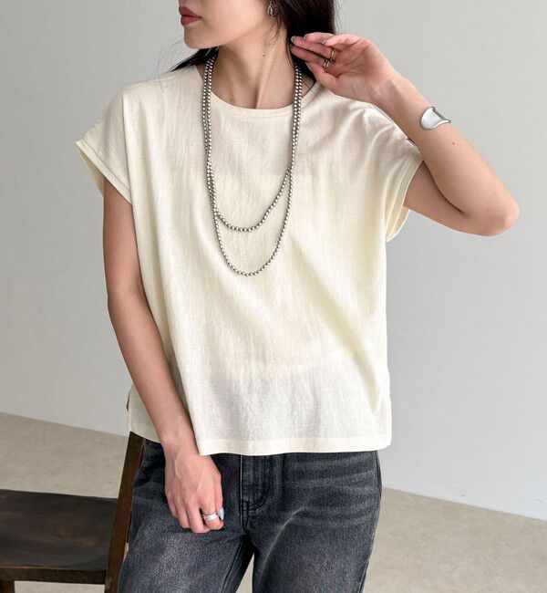 fredy emue「《セットアップ対応》タンブラー鹿の子フレンチTシャツ」|Tシャツ・カットソー|