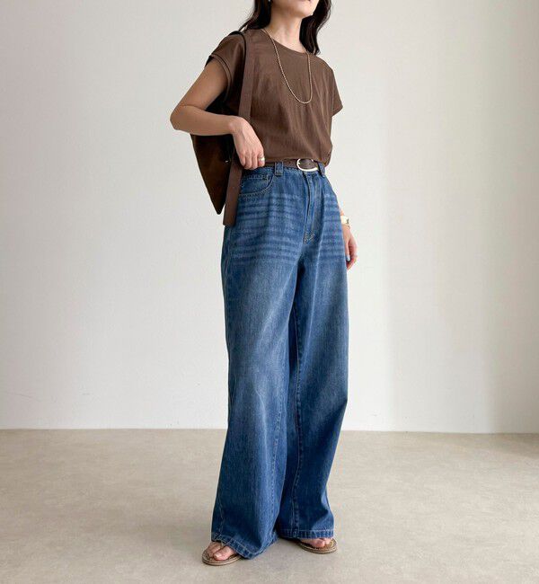 fredy emue「《セットアップ対応》タンブラー鹿の子フレンチTシャツ」|Tシャツ・カットソー|