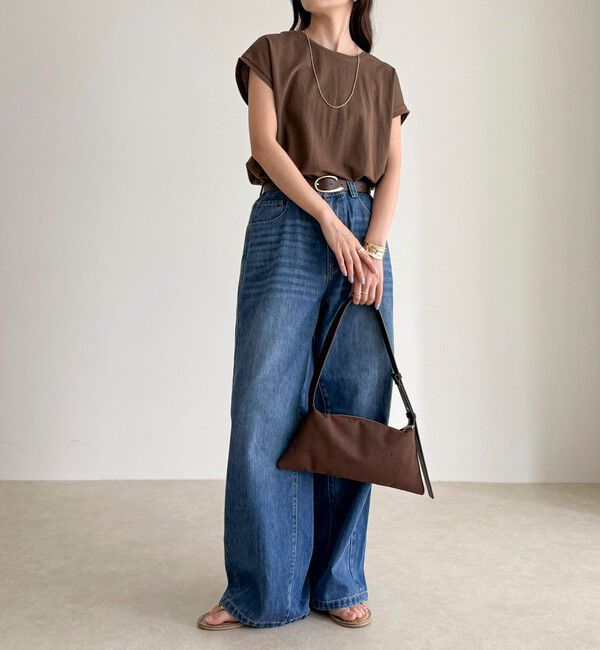 fredy emue「《セットアップ対応》タンブラー鹿の子フレンチTシャツ」|Tシャツ・カットソー|