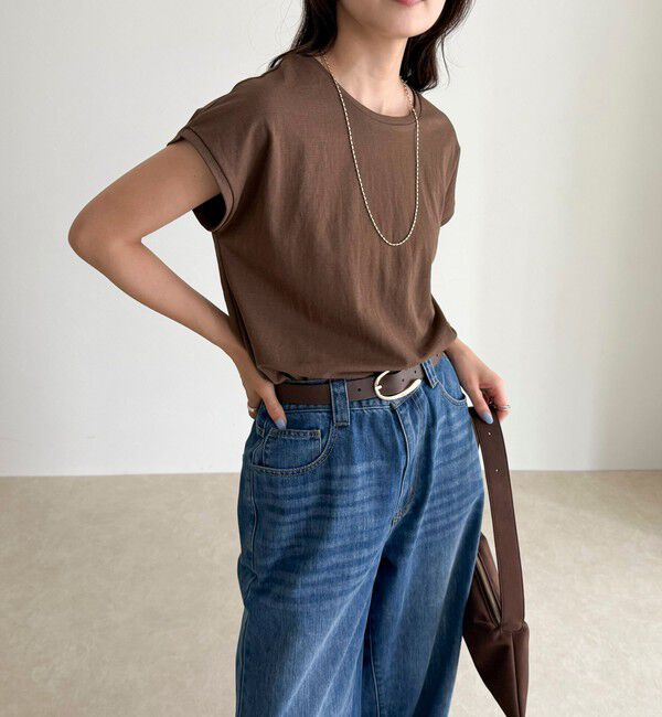 fredy emue「《セットアップ対応》タンブラー鹿の子フレンチTシャツ」|Tシャツ・カットソー|