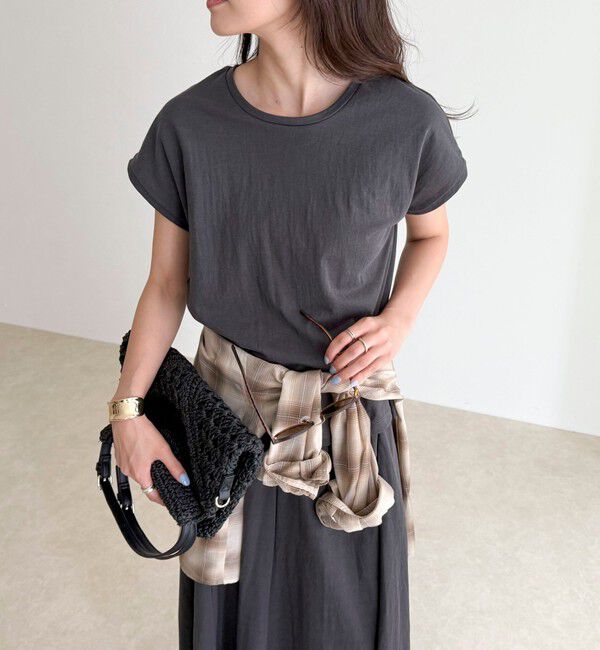 fredy emue「《セットアップ対応》タンブラー鹿の子フレンチTシャツ」|Tシャツ・カットソー|