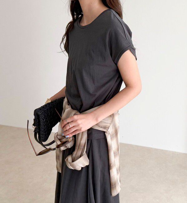 fredy emue「《セットアップ対応》タンブラー鹿の子フレンチTシャツ」|Tシャツ・カットソー|